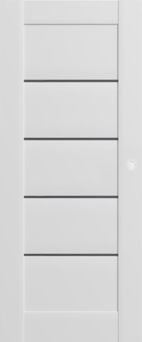 Drzwi przesuwne pokojowe Vinci Nero białe 80 lewe Voster
