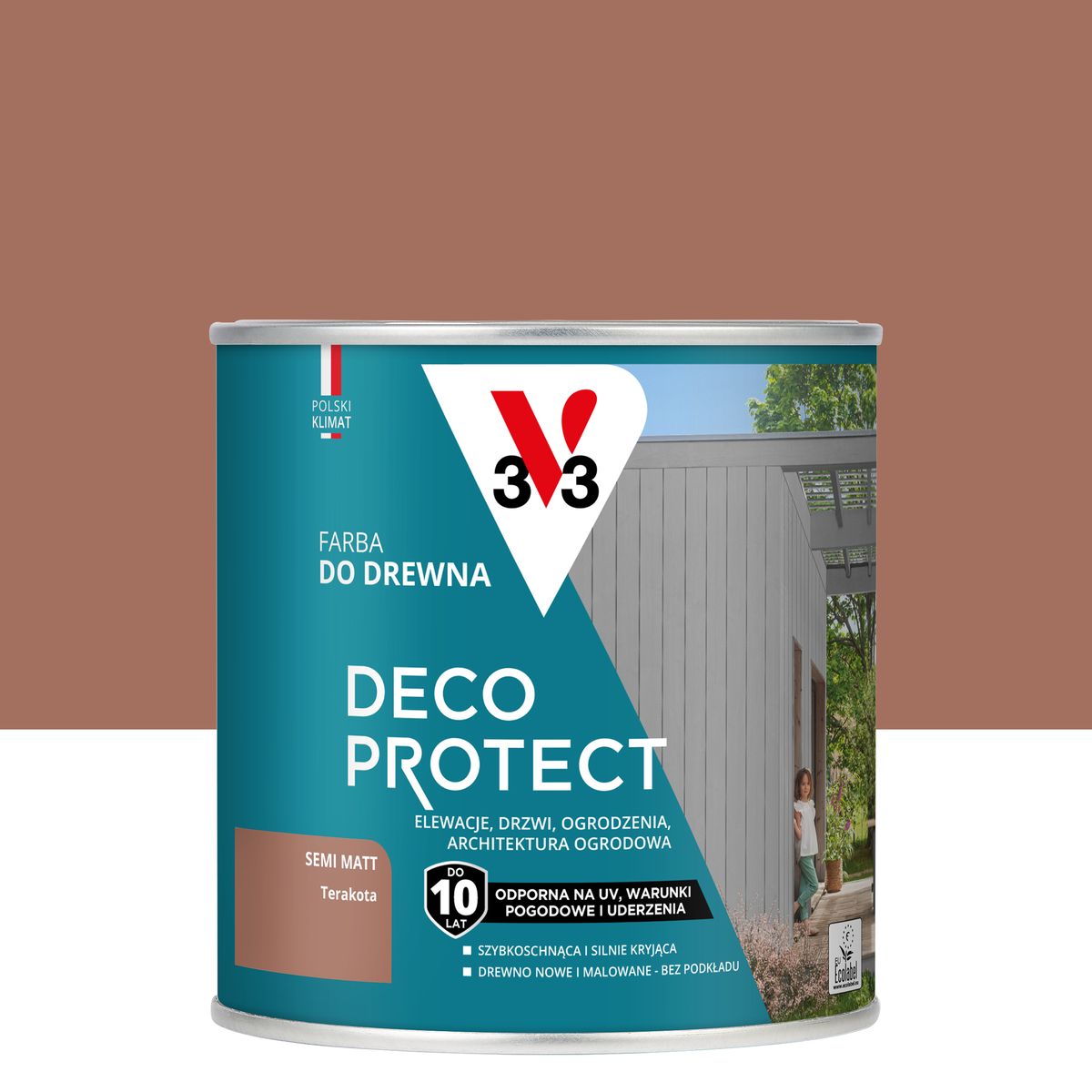 Farba do drewna Deco Protect Terakota 0.5 l V33