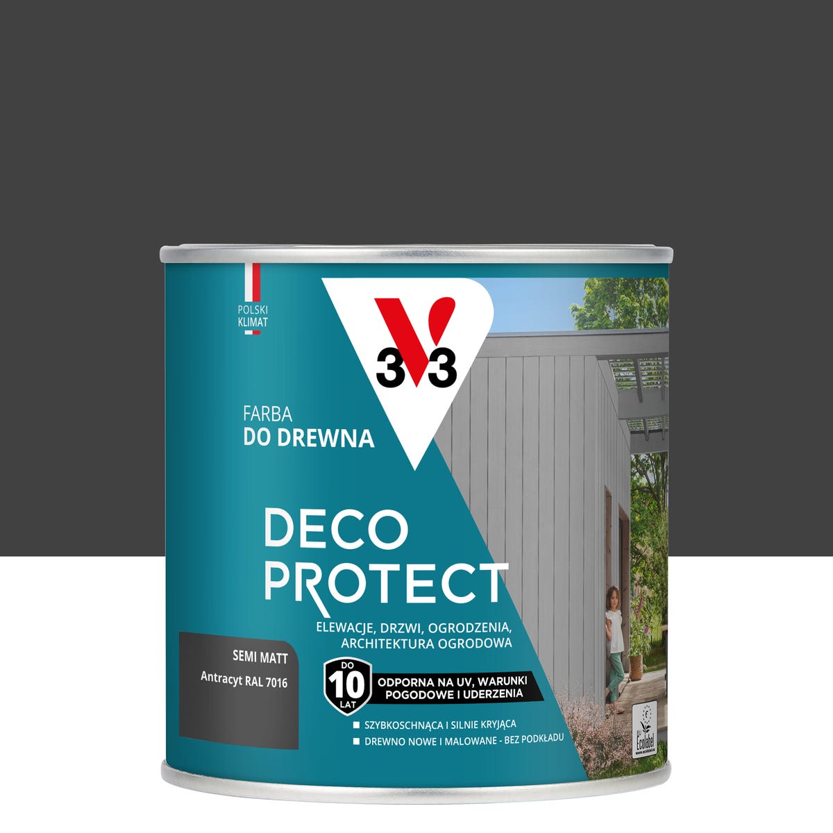 Farba do drewna Deco Protect Antracyt 0.5 l V33