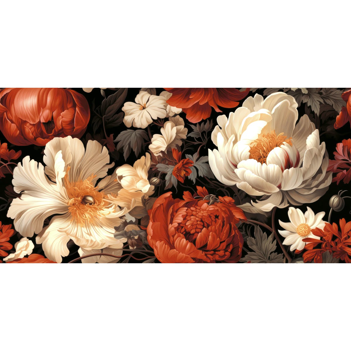 Dekor Baroque Peonies Diamond Sparkle 60x120