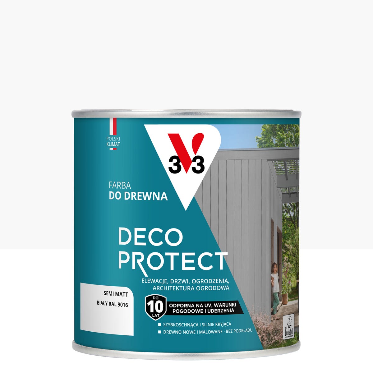 Farba do drewna Deco Protect Biały RAL 9016 0.5 l V33