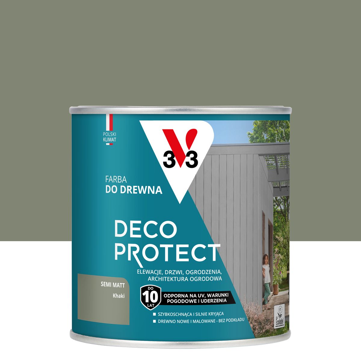 Farba do drewna Deco Protect Khaki 0.5 l V33