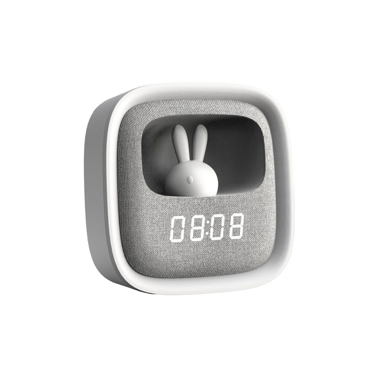 Lampa stołowa Bunny biała budzik 2.5 W LED Sanico