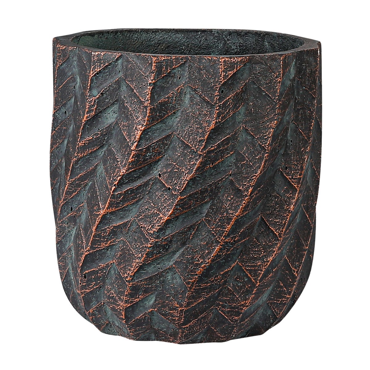 DHG Donica betonowa Lucca śr.31 cm brązowa pozłacana