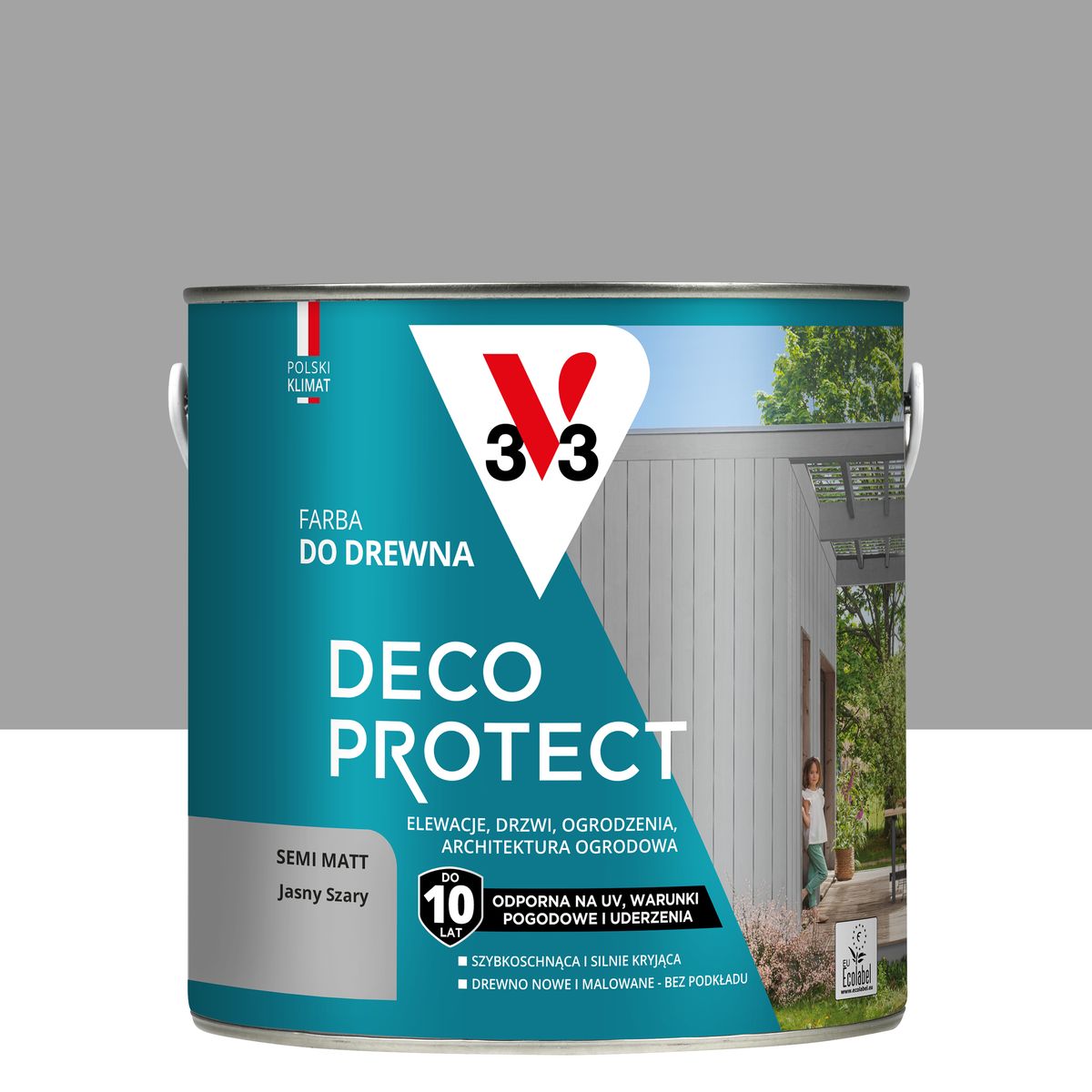 Farba do drewna Deco Protect Jasny szary 2 l V33