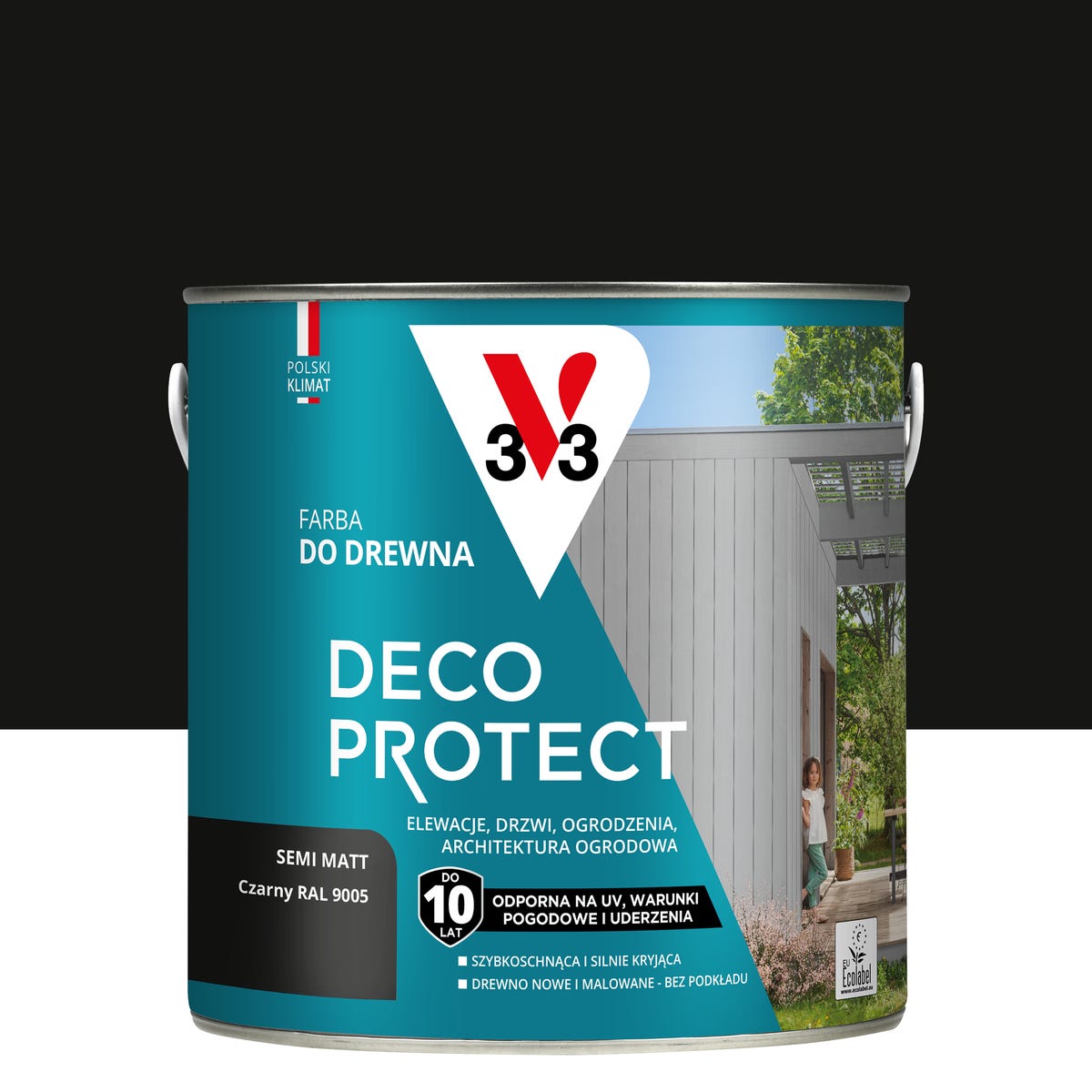 Farba do drewna Deco Protect Czarny RAL 9005 2 l V33