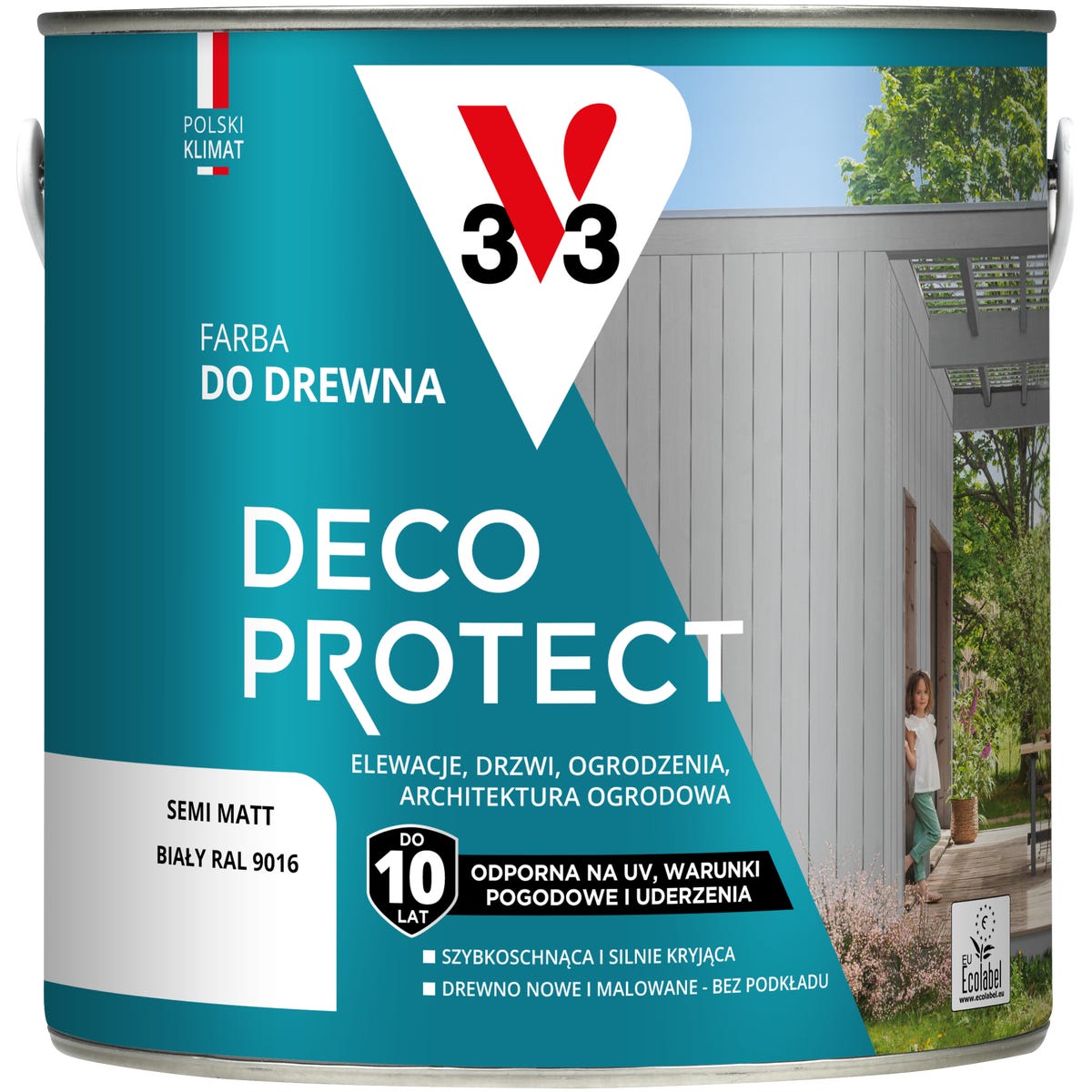 Farba do drewna Deco Protect Biały RAL 9016 2 l V33