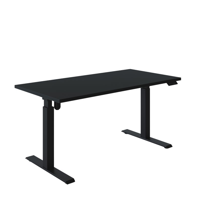 KOLM Biurko elektryczne z regulacją wysokości Czarne 138x80 cm