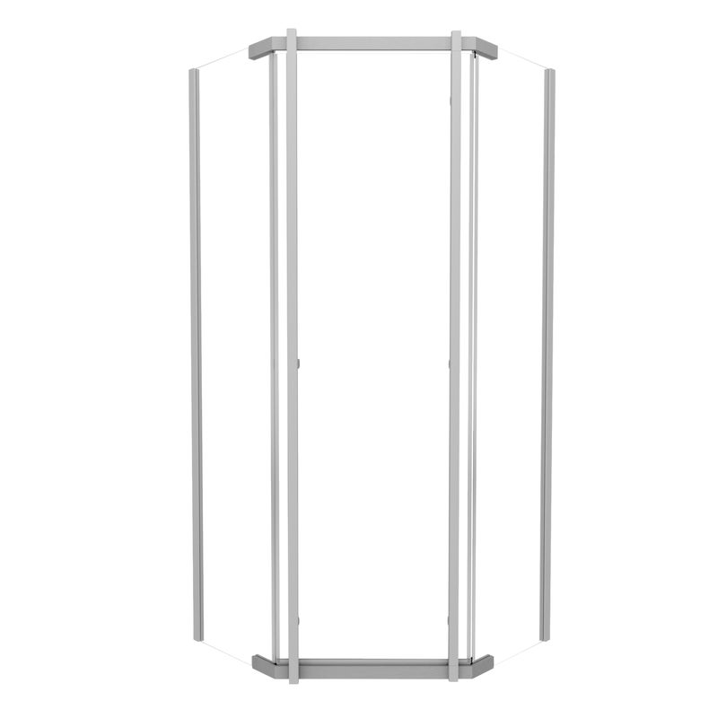 Kabina prysznicowa pięciokątna 80x80 cm chromowana Titanium Durasan