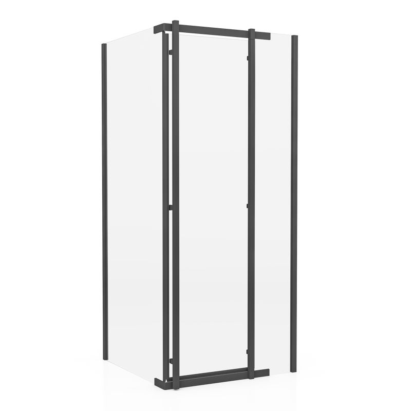 Kabina prysznicowa Titanium Open 90x90 cm czarna Durasan