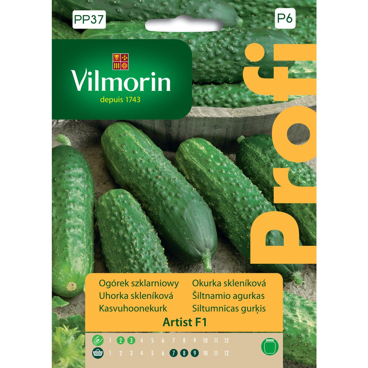 Ogórek partenokarpiczny szklarniowy Artist nasiona 10szt. Vilmorin
