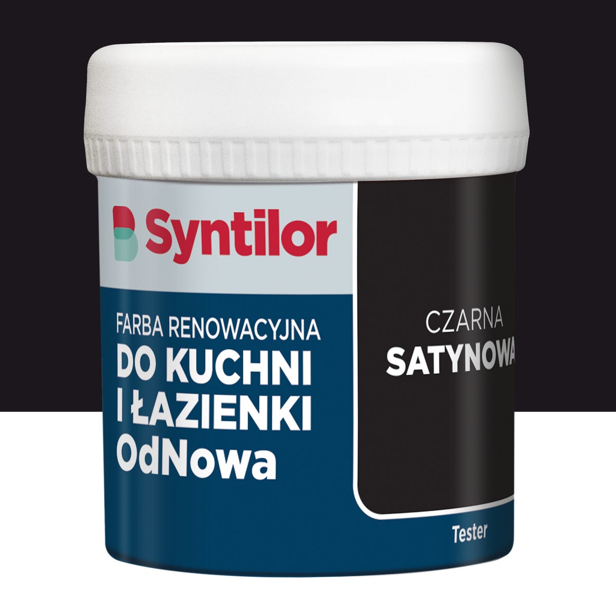 Syntilor Tester farby renowacyjnej do kuchni i łazienki OdNowa Czarna satynowa 0.075 l