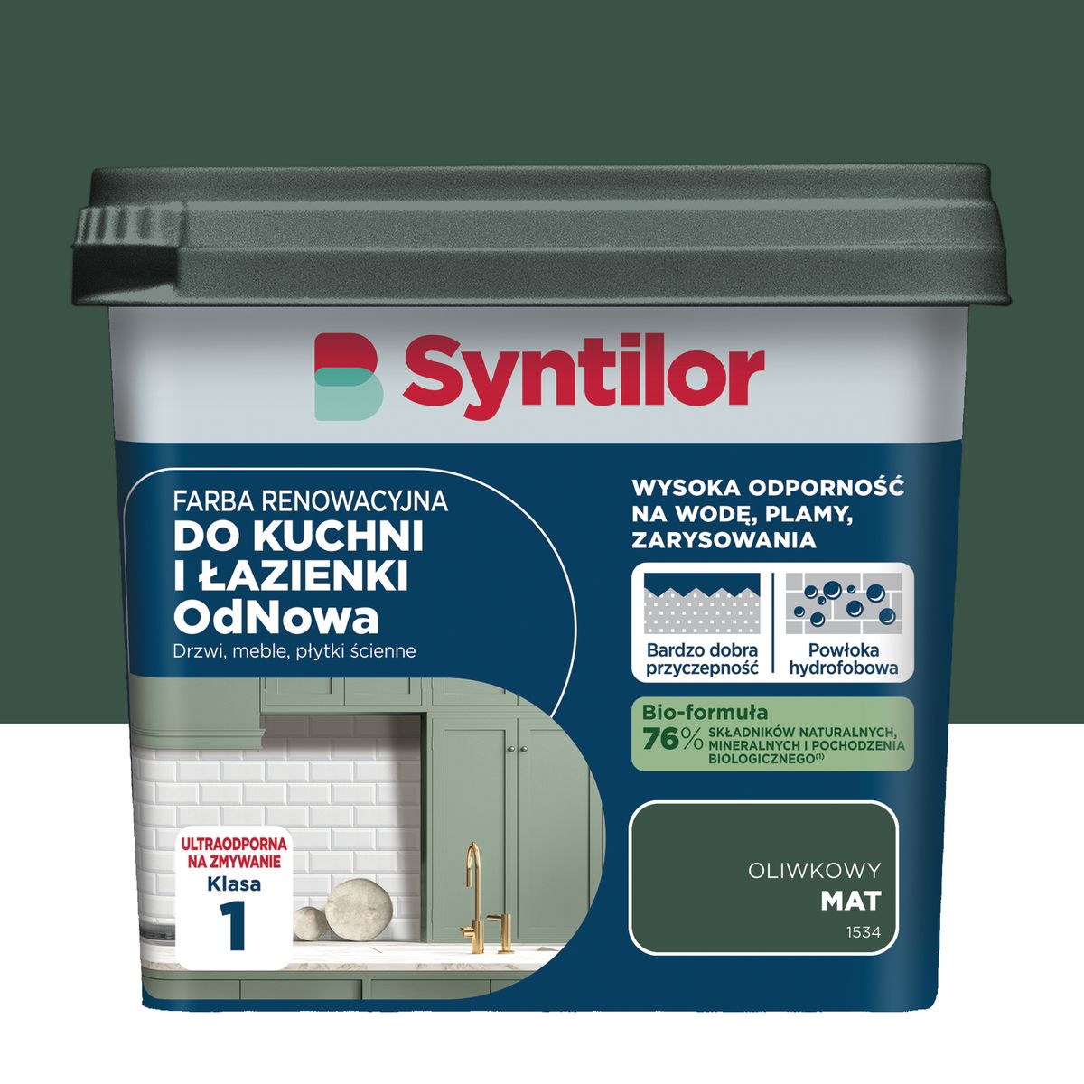 Syntilor Farba renowacyjna do kuchni i łazienki OdNowa Oliwkowy mat 0.75 l