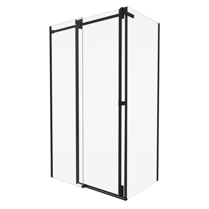 Kabina prysznicowa 100x80 cm czarna rama Titanium Durasan