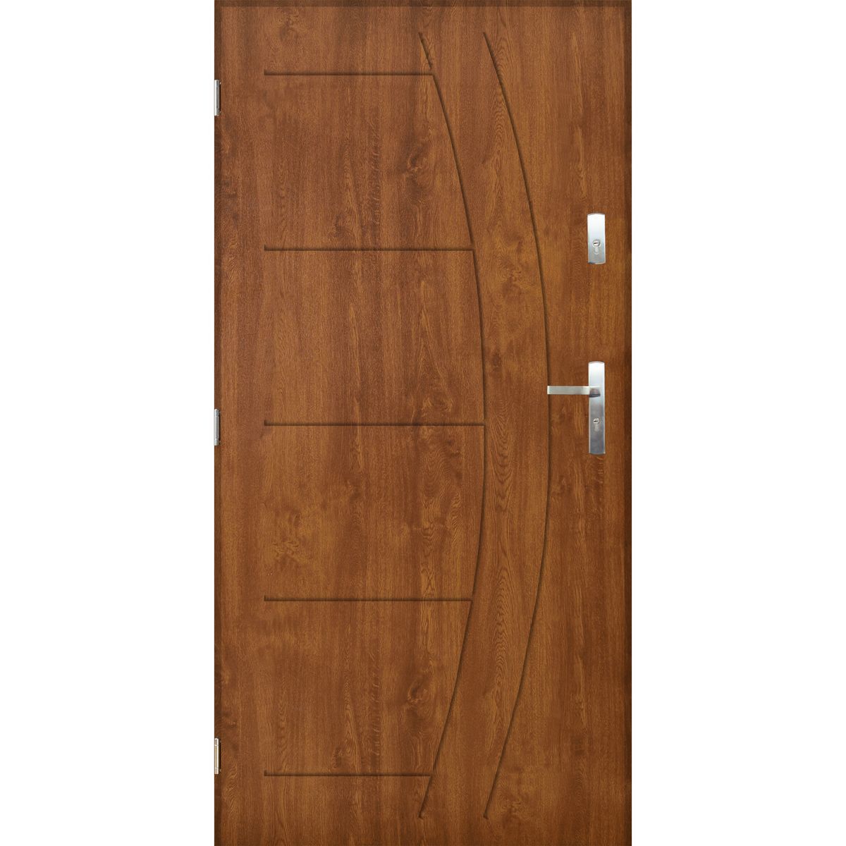 PANTOR Drzwi stalowe zewnętrzne wejściowe Hawr Złoty Dąb 90 lewe