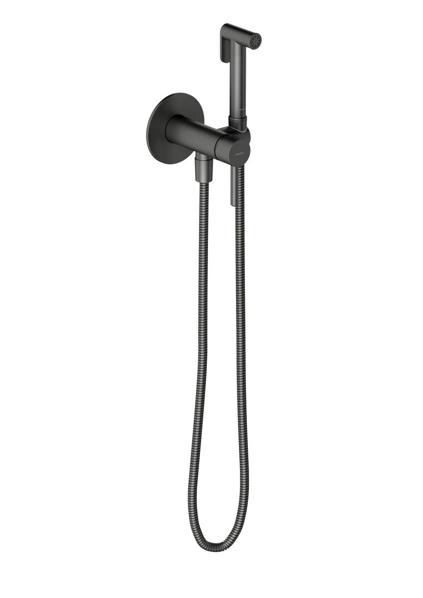 Bateria bidetowa podtynkowa Simplon grafit szczotkowany Omnires