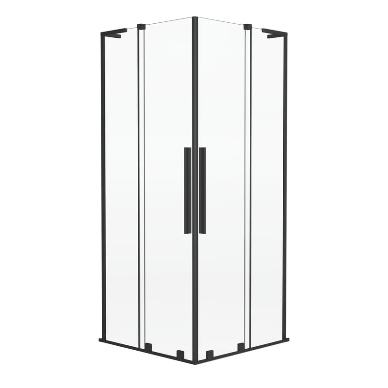 Kabina prysznicowa kwadratowa 90x90 cm czarny mat Pure Durasan