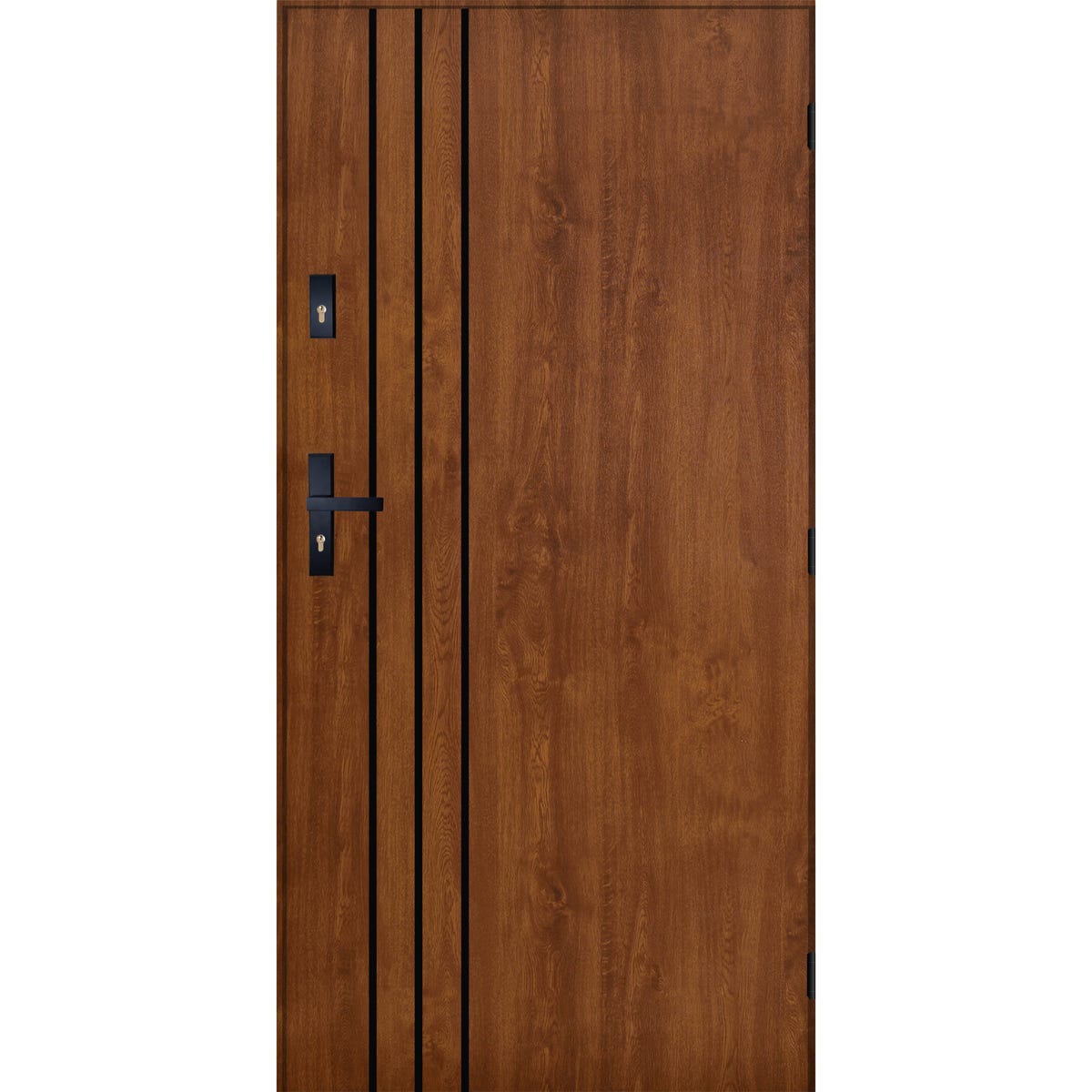 PANTOR Drzwi stalowe zewnętrzne wejściowe Avinion 72 złoty dąb 90 prawe