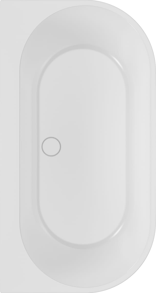 Wanna wolnostojąca przyścienna 159x84 cm Inwall Bellagio Czarny Mat SENSEA