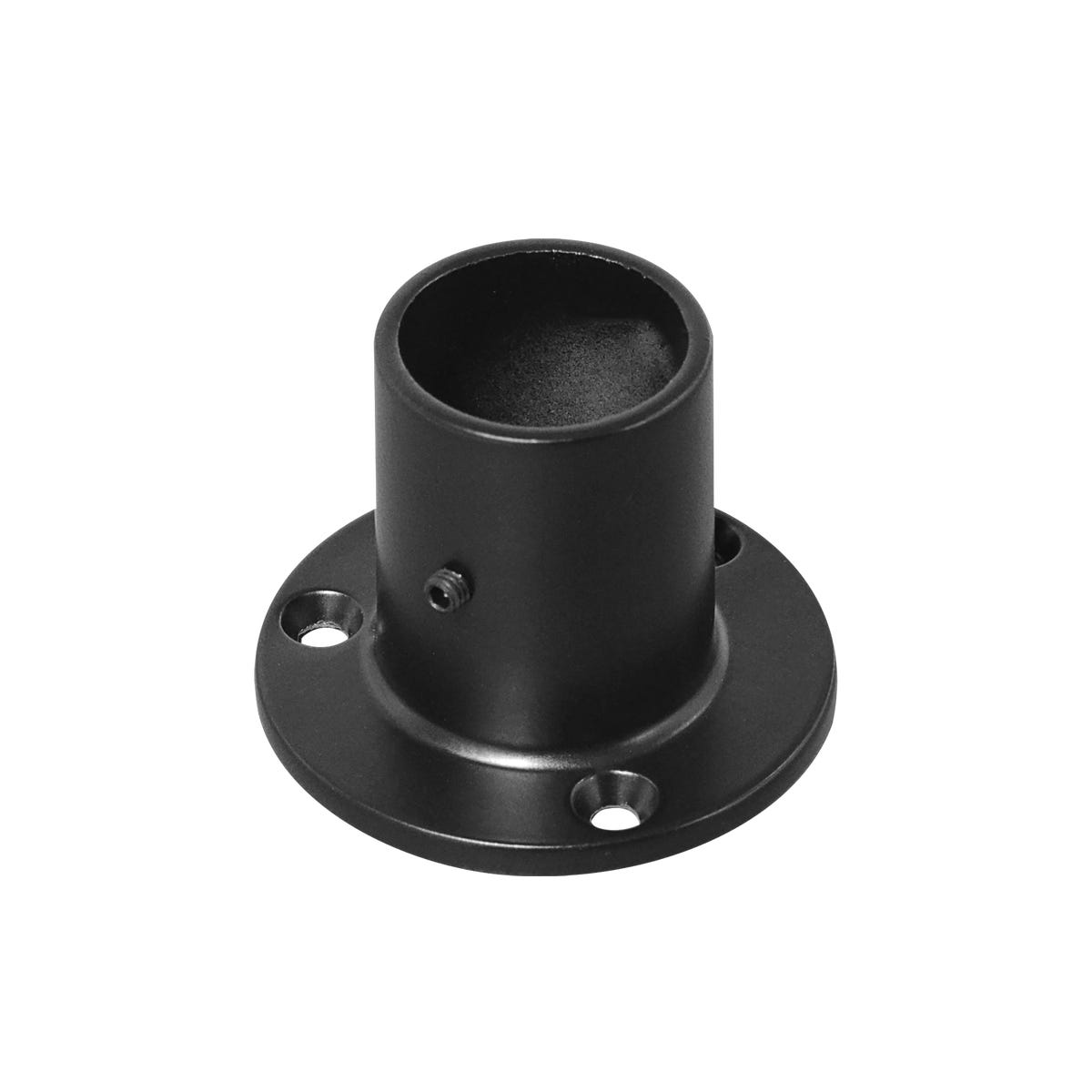 Końcówka mocująca wysoka czarna do drążka do szafy Tris Black śr. 25 mm Q25