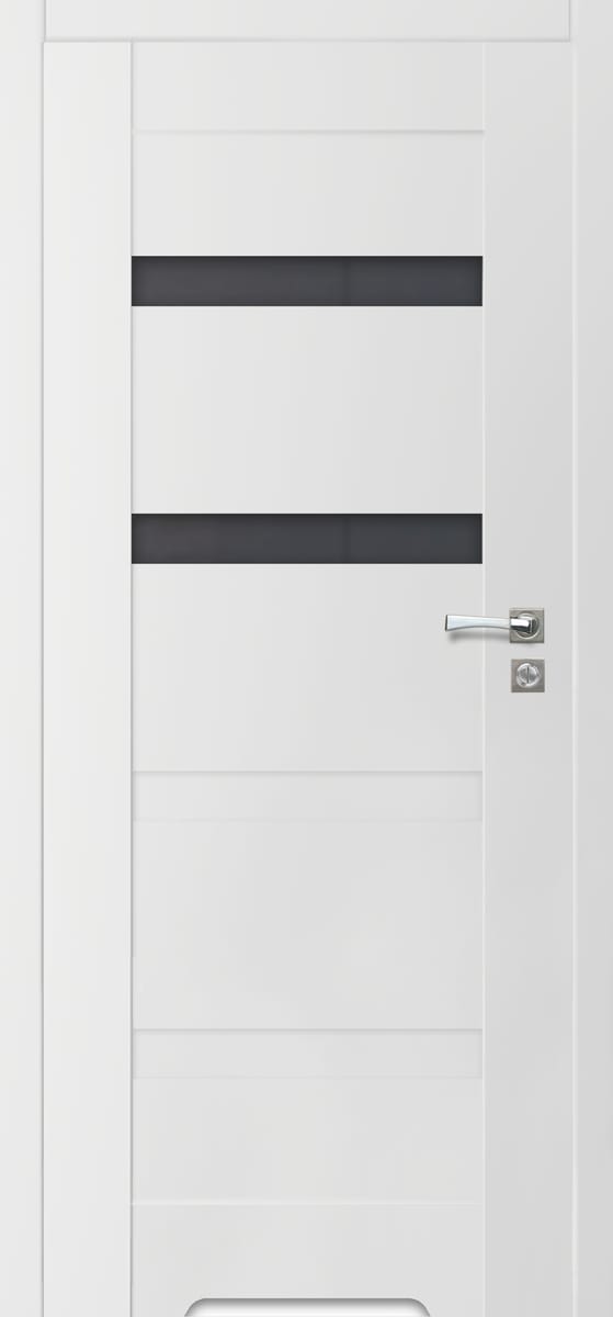 Artens Drzwi wewnętrzne bezprzylgowe łazienkowe Parma Nero 80 lewe białe