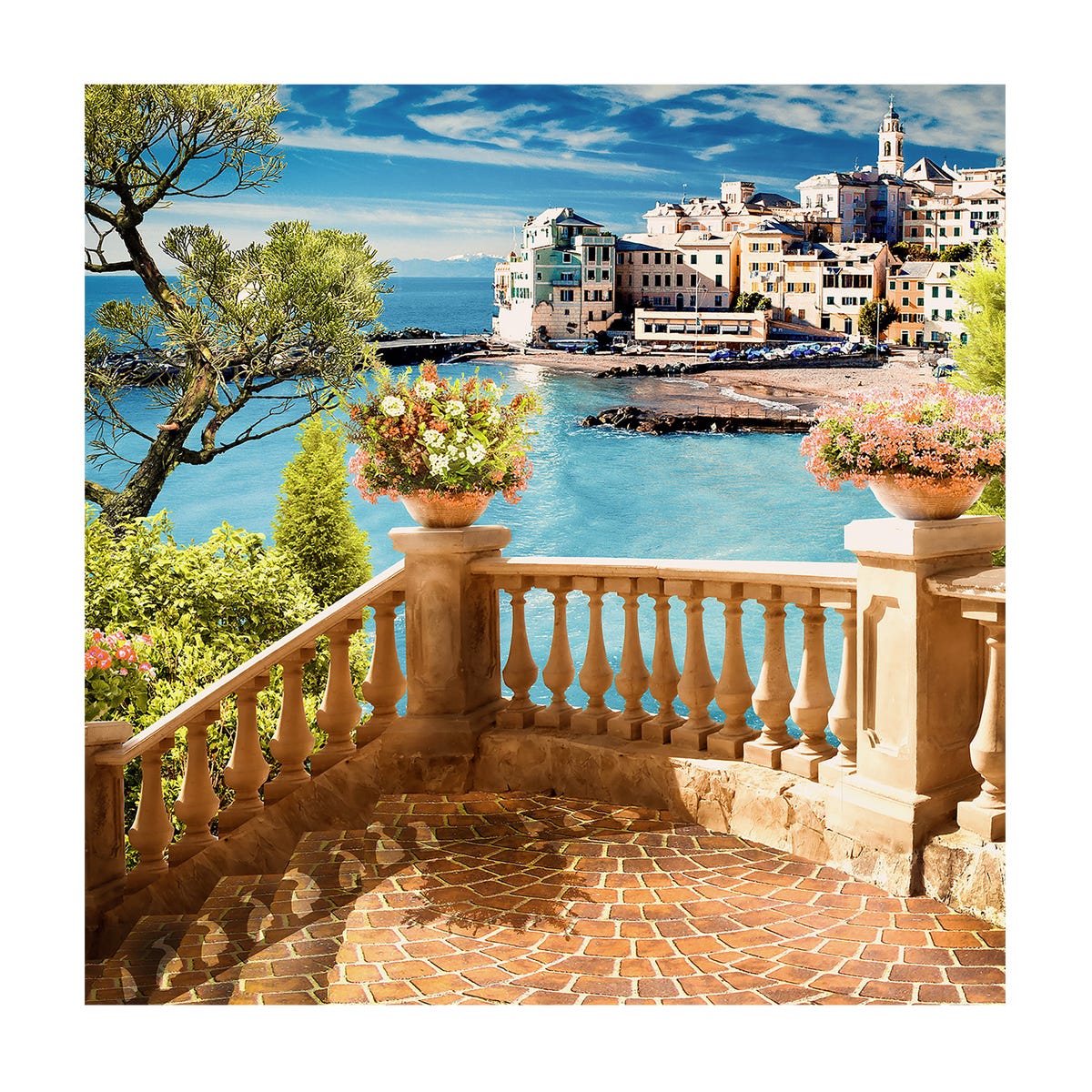 Obraz na szkle Cinque Terre 30 x 30 cm