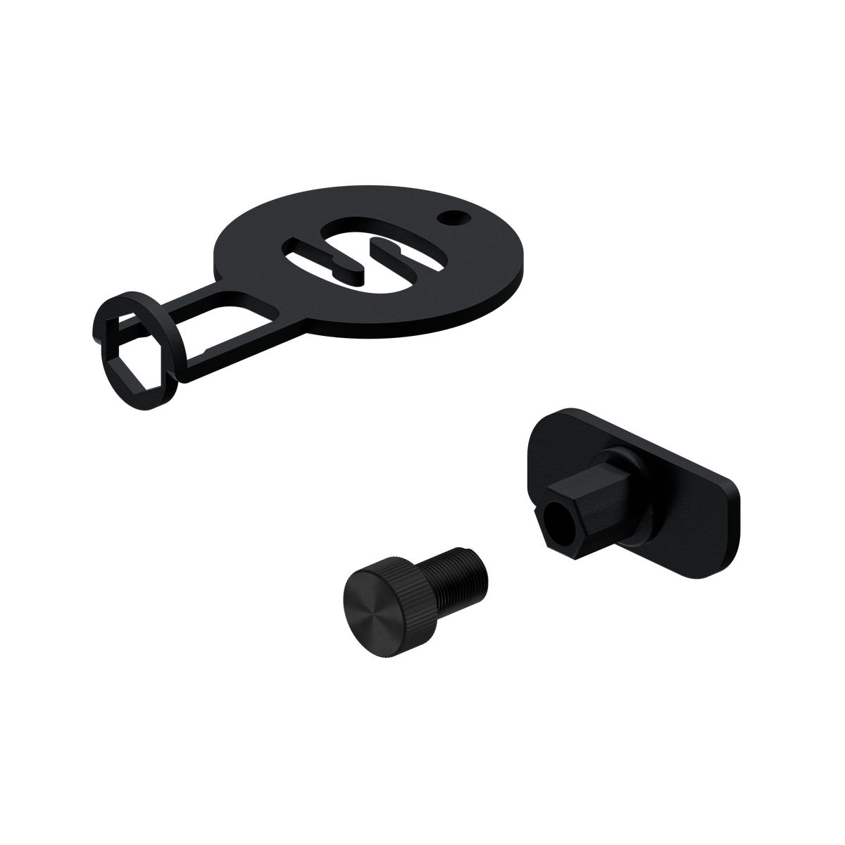 Zestaw montażowy do półki na lamele ścienne czarny