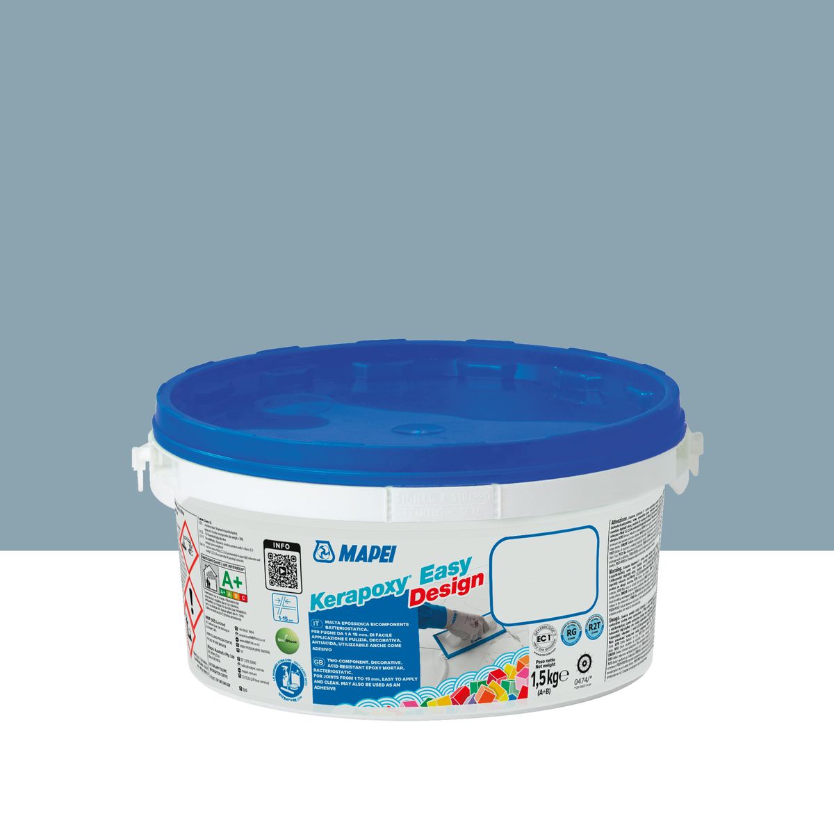 Fuga epoksydowa Kerapoxy Easy Design 167 niebieski avio 1.5 kg Mapei