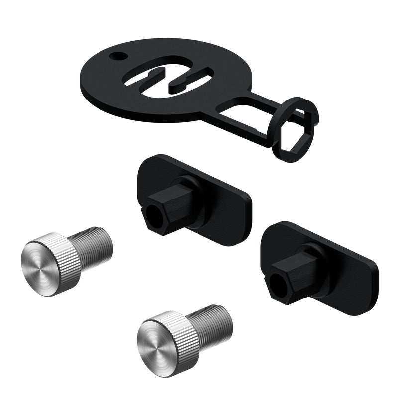 Zestaw montażowy do półki na lamele ścienne srebrny