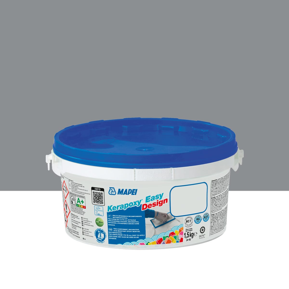 Fuga epoksydowa Kerapoxy Easy Design 125 zamkowy szary 1.5 kg Mapei