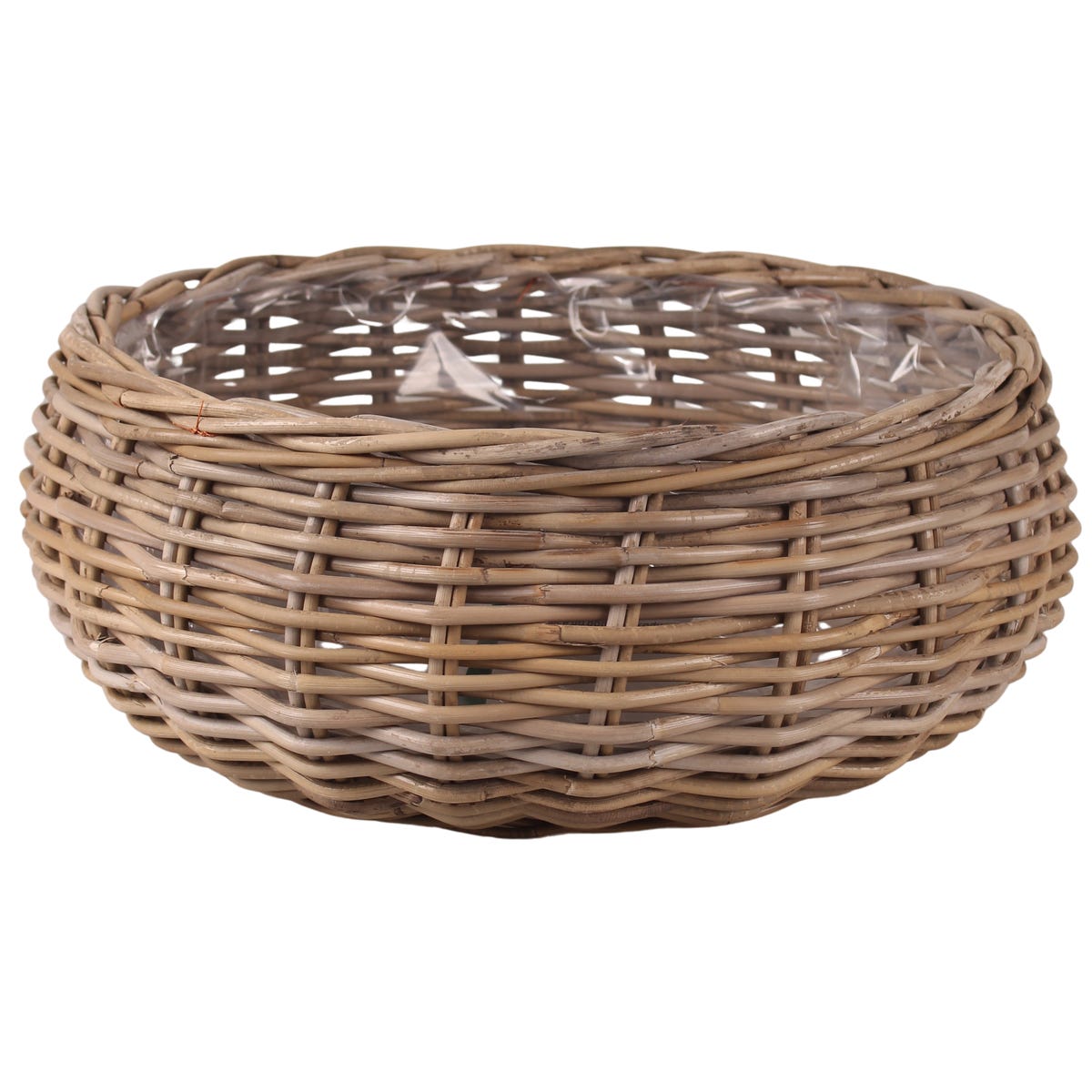 Cermax Osłonka doniczki rattan Ufo 58x24 cm brązowa