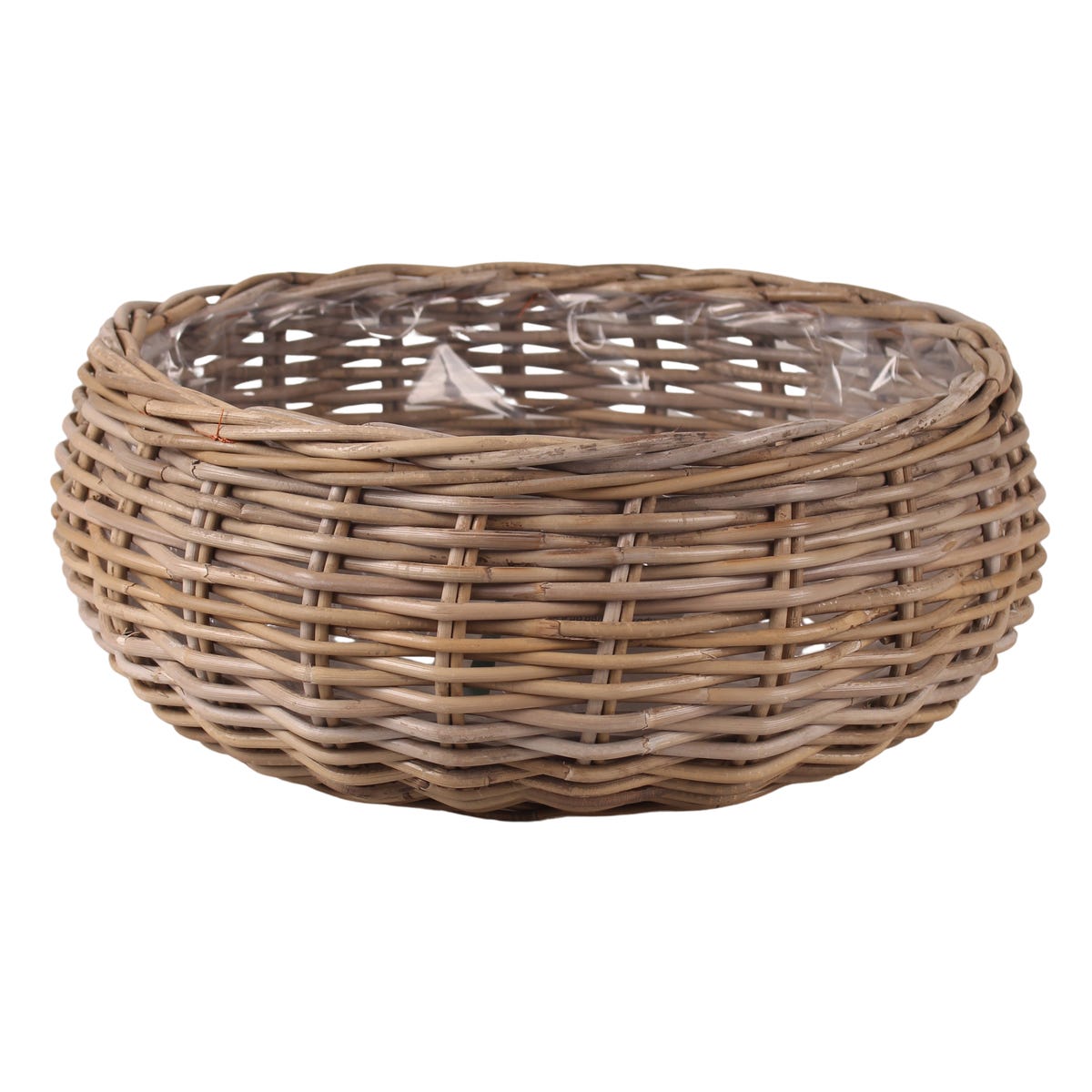 Cermax Osłonka doniczki rattan Ufo 48x20 cm brązowa