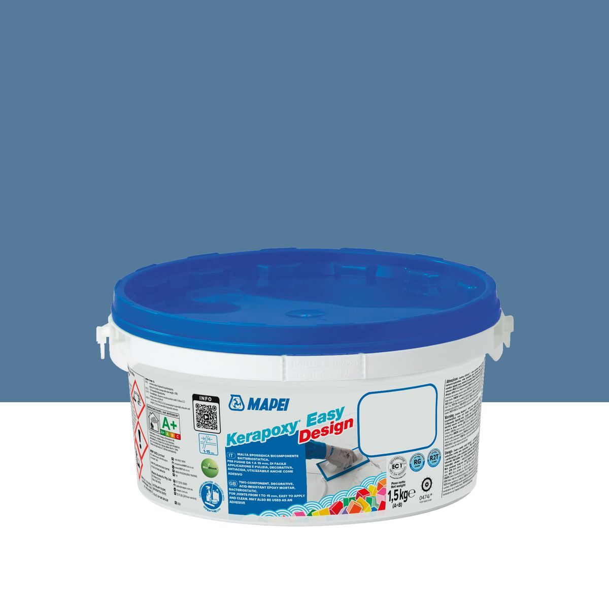 Fuga epoksydowa Kerapoxy Easy Design 172 niebieski 1.5 kg Mapei