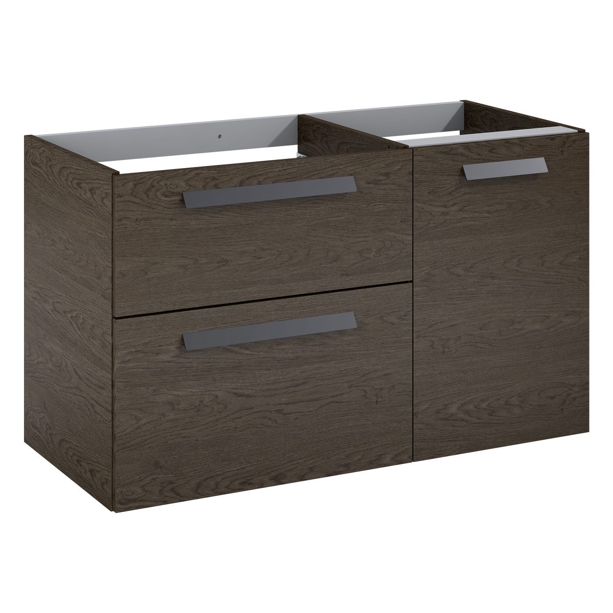 Szafka pod umywalkę wisząca Ness 100x45.6x59 cm brązowa orzech Sensea