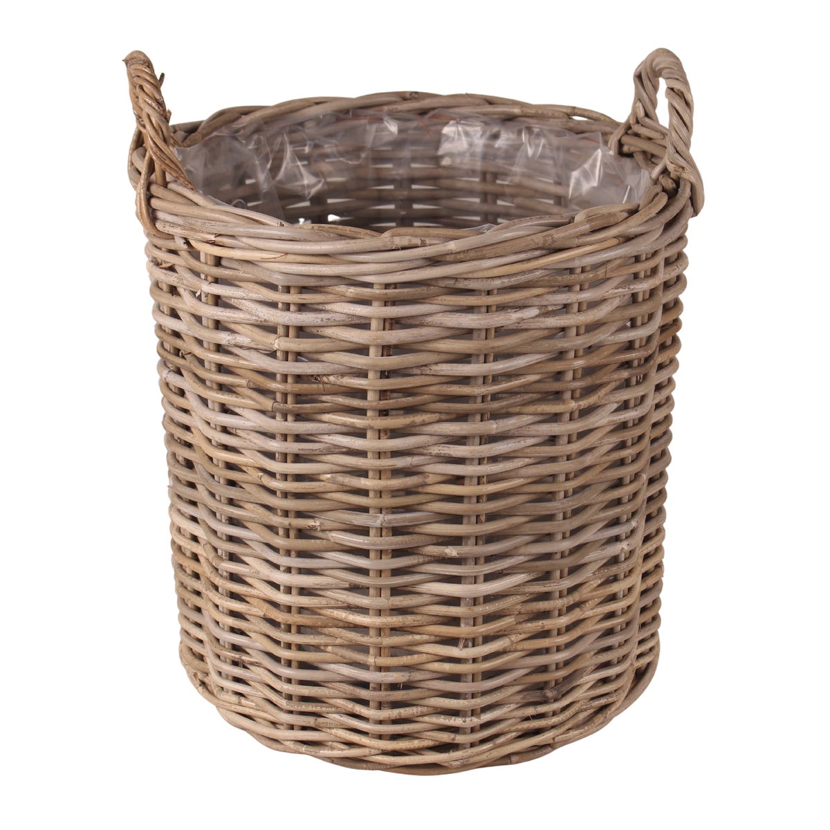 Cermax Osłonka doniczki rattan Round 50 cm brązowa