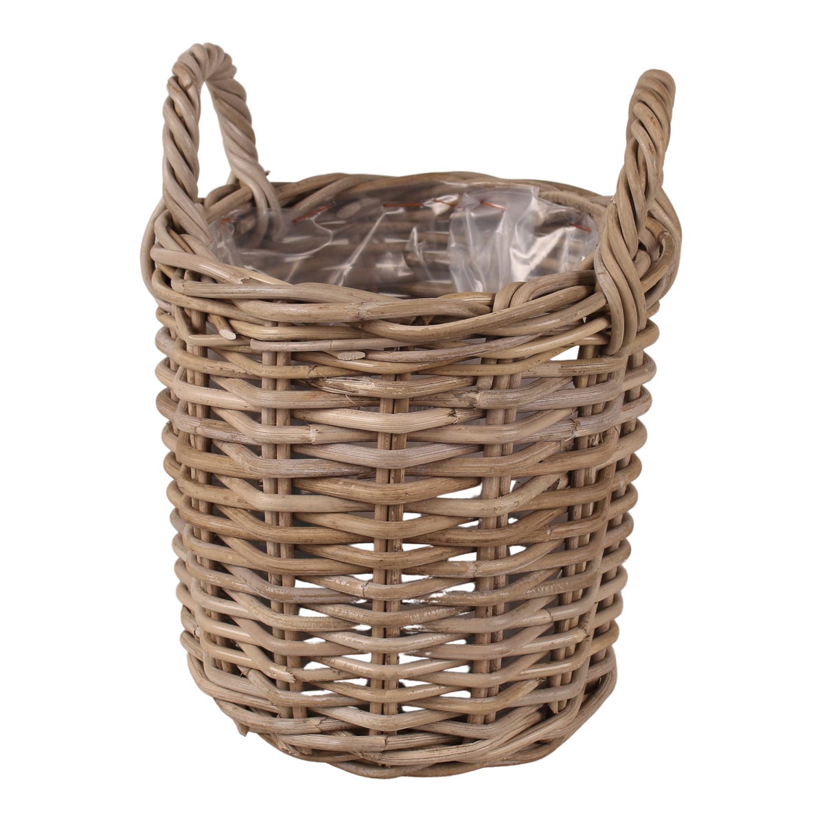 Cermax Osłonka doniczki rattan Round 30 cm brązowa