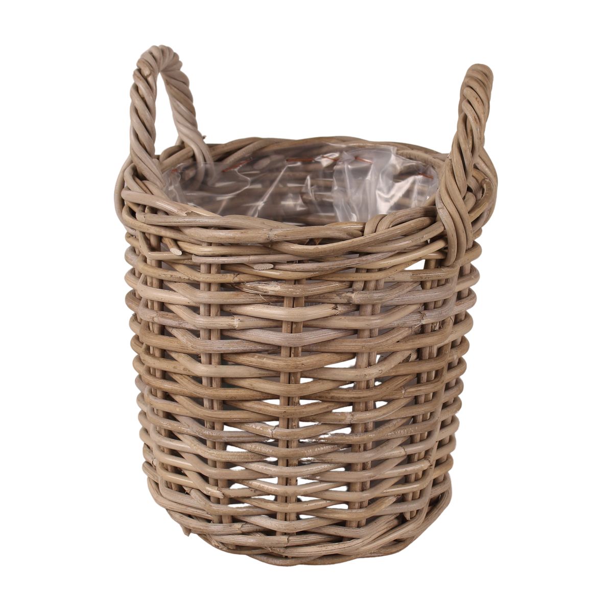 Cermax Osłonka doniczki rattan Round 23 cm brązowa