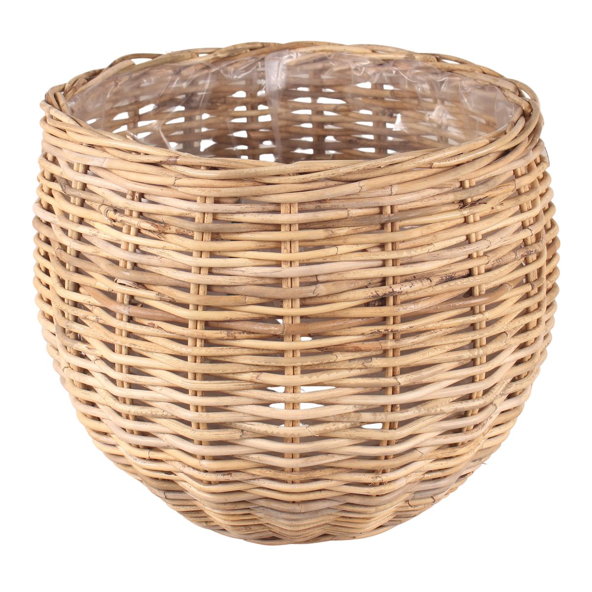 Cermax Osłonka doniczki rattan Bowl 60 cm brązowa