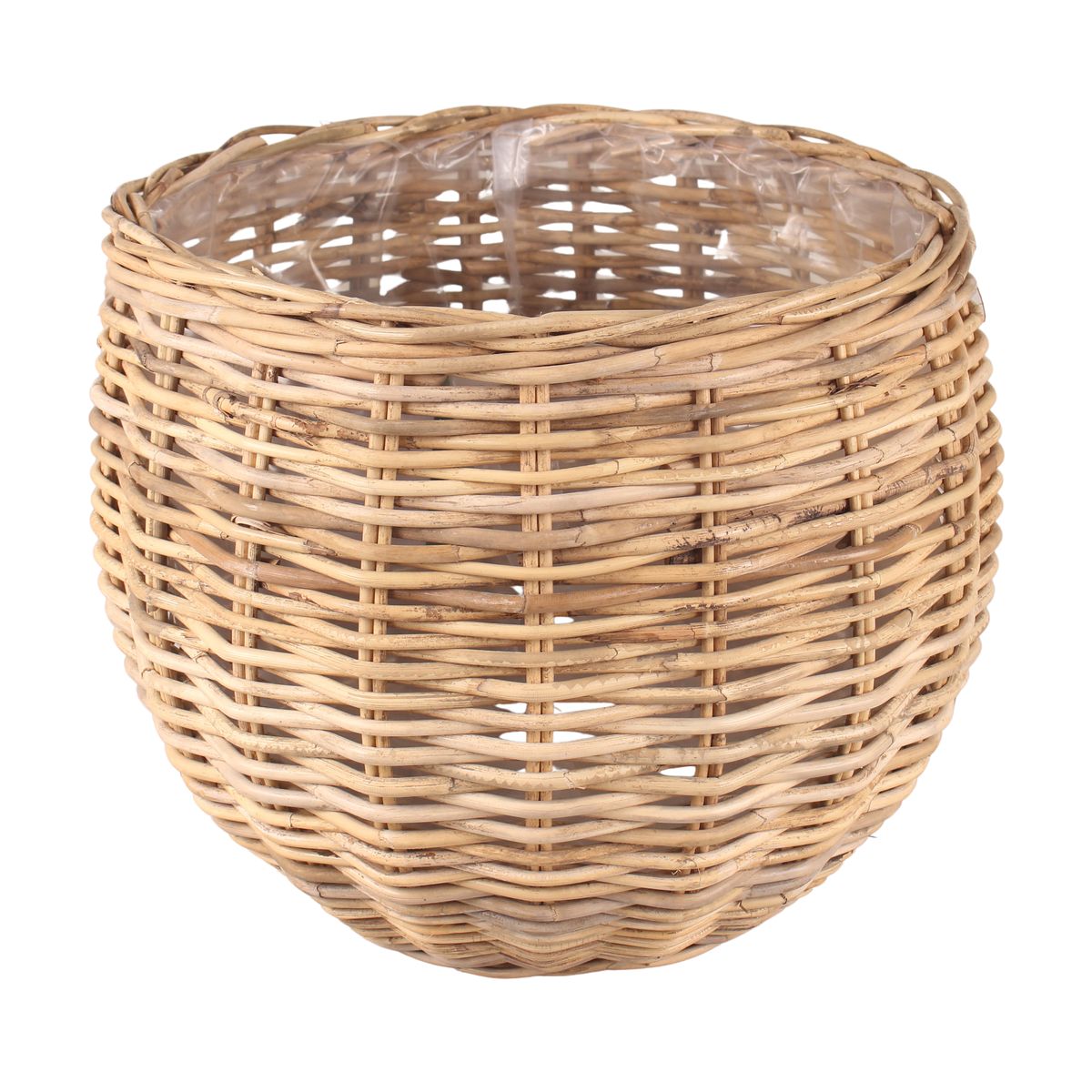 Cermax Osłonka doniczki rattan Bowl 50 cm brązowa