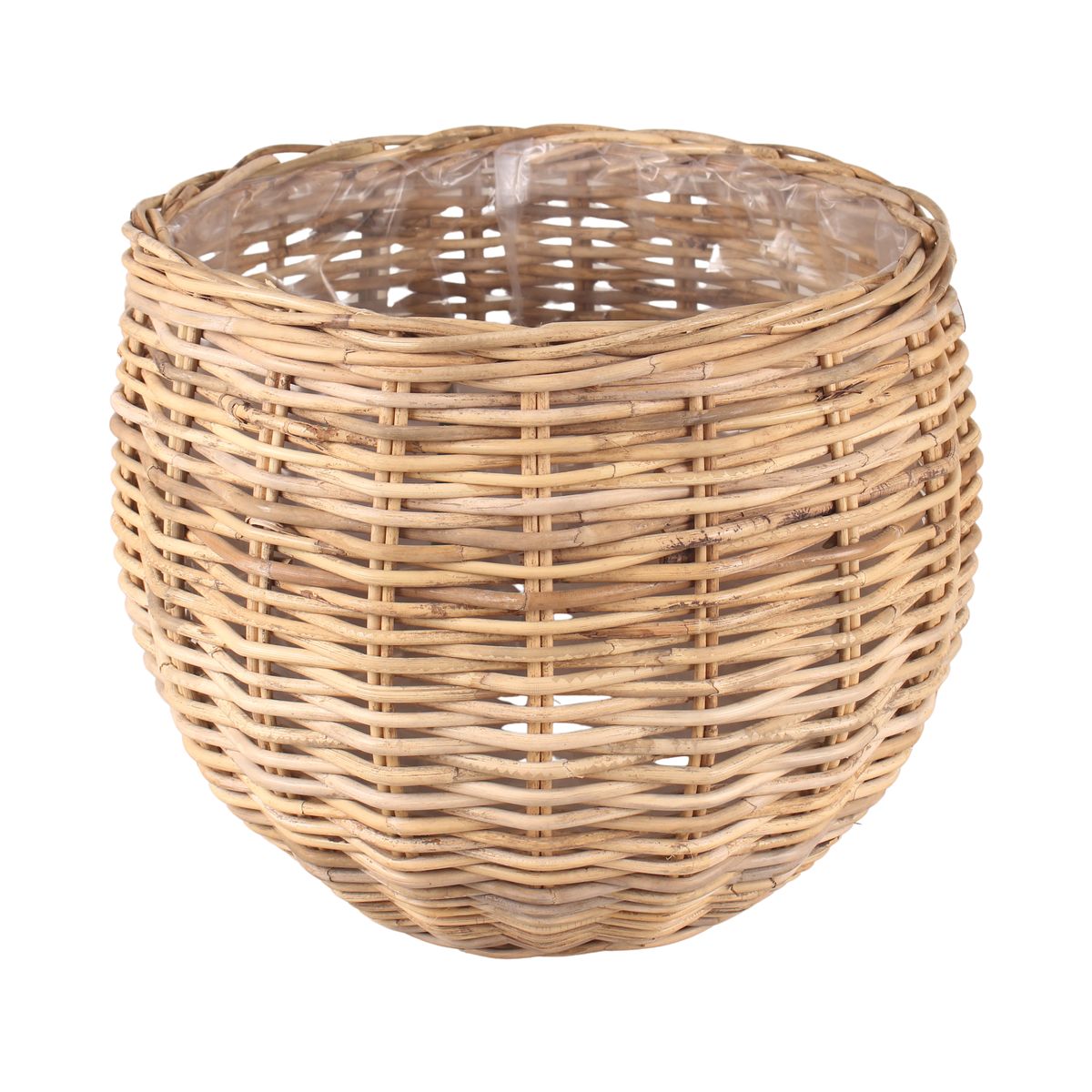 Cermax Osłonka doniczki rattan Bowl 40 cm brązowa