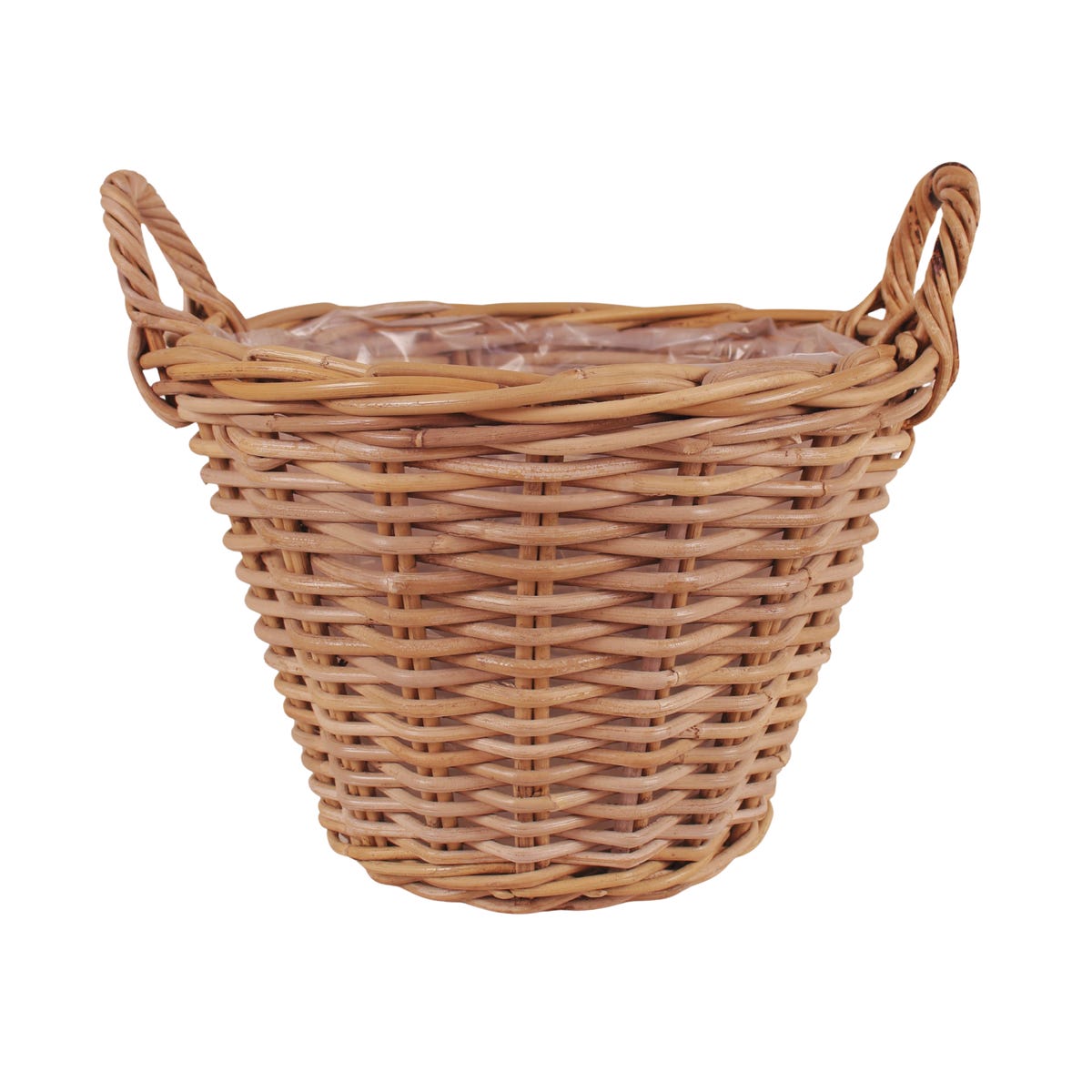 Cermax Osłonka doniczki rattan Basket 20 cm brązowa