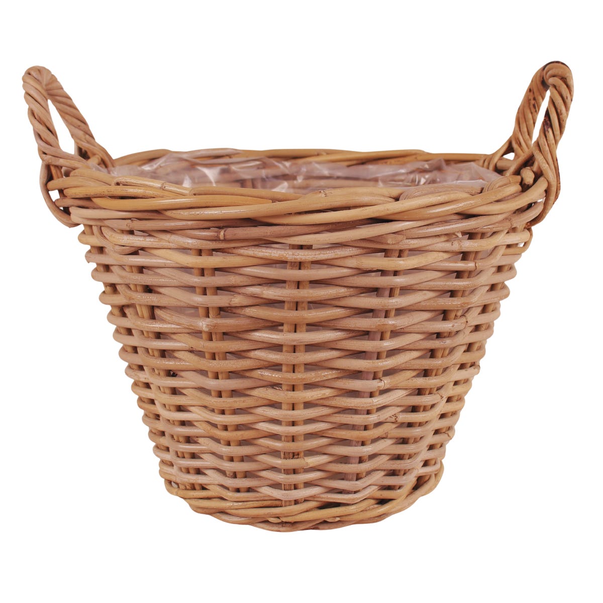 Cermax Osłonka doniczki rattan Basket 25 cm brązowa