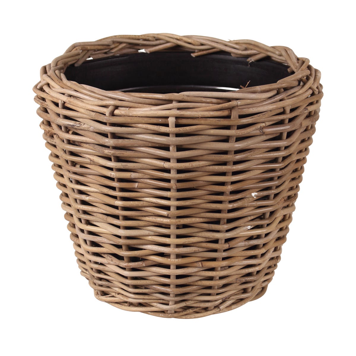 Cermax Osłonka doniczki rattan Lumi 31 cm brązowa