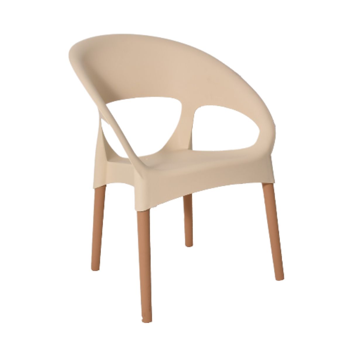 Ołer Garden Krzesło ogrodowe Oxford brązowo-beżowe plastikowe