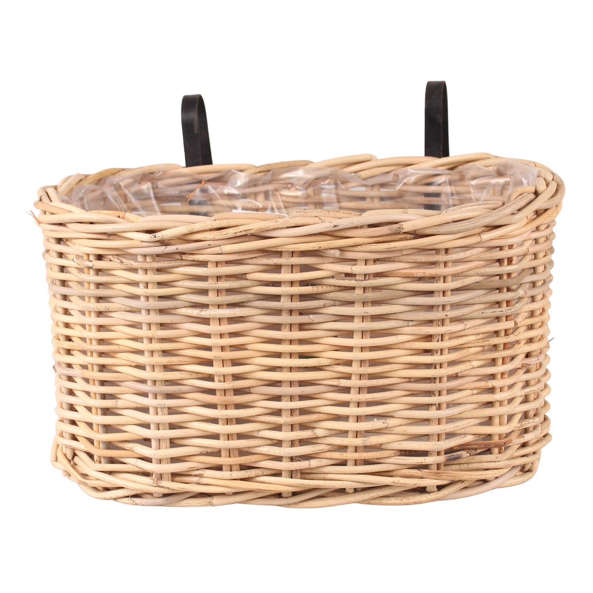 Cermax Osłonka doniczki na balkon rattan Balcony 38 cm brązowa