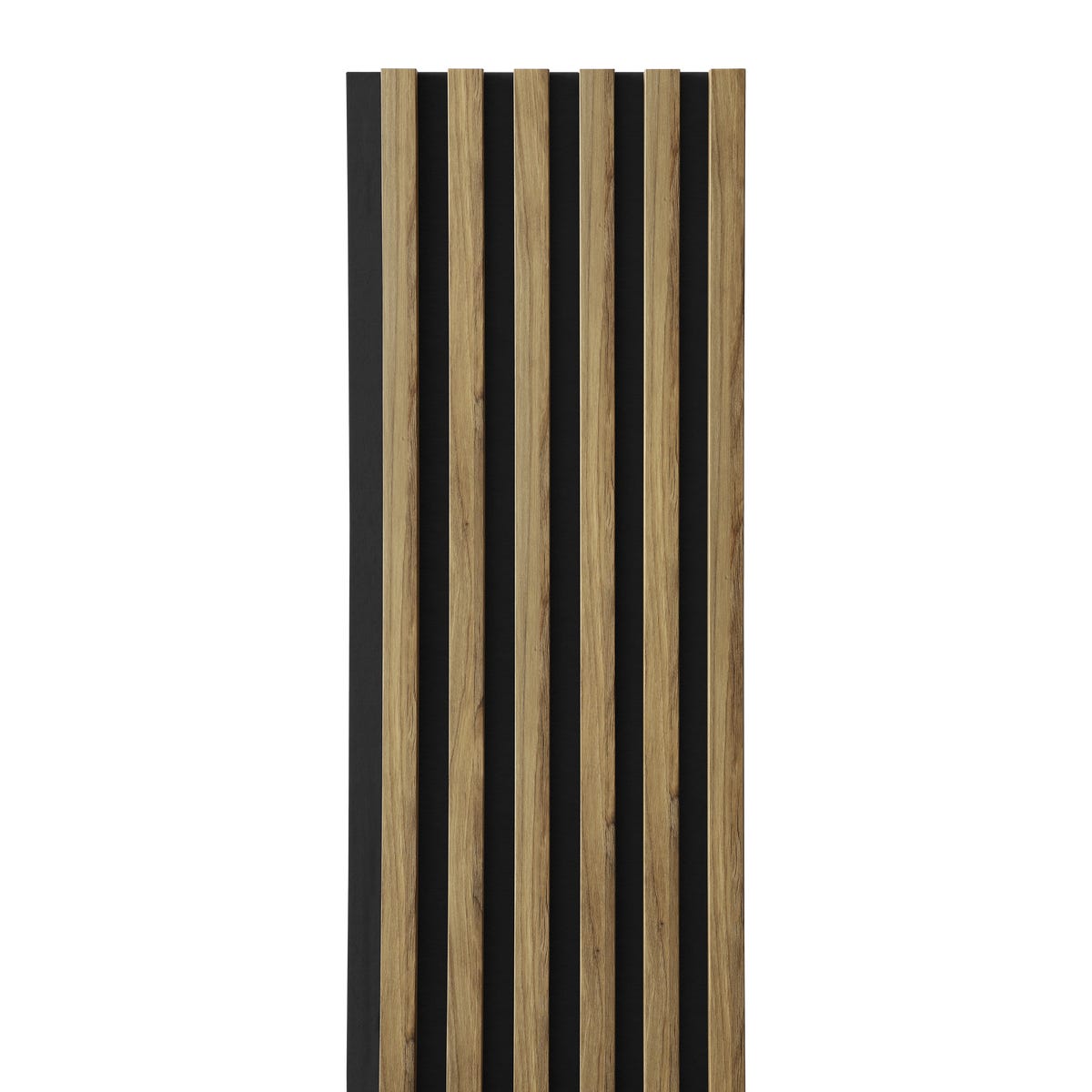 Fllow Panele ścienne 3D Lamel na czarnym filcu 265x30 cm Dąb Catania