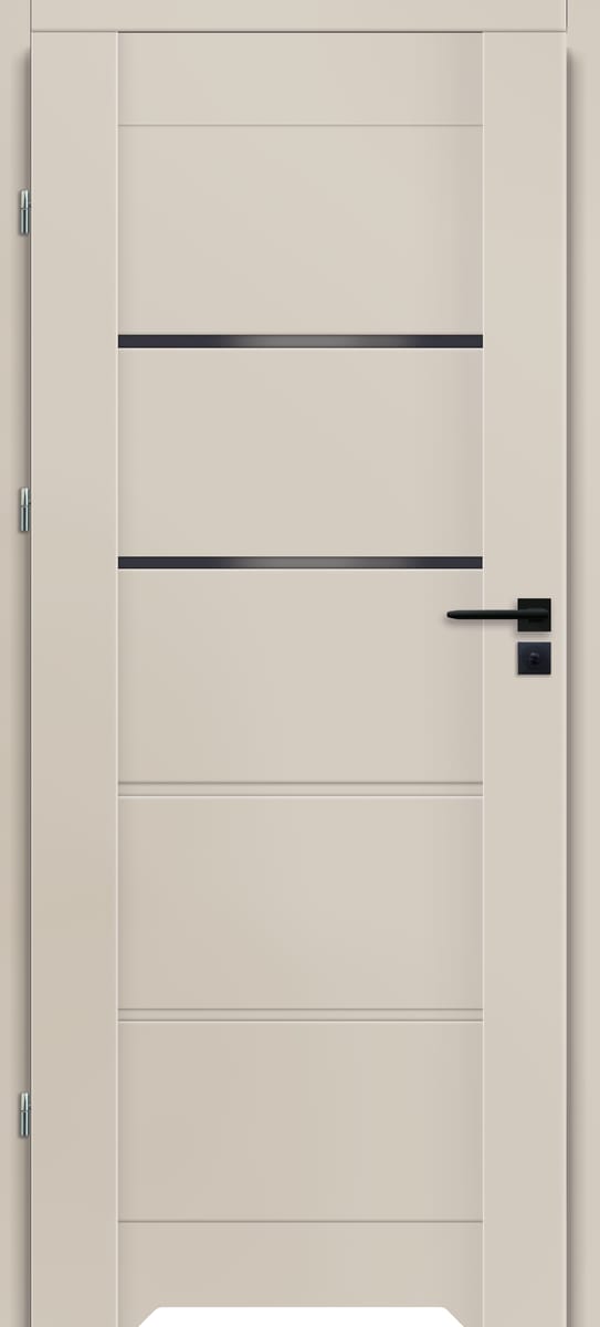 Drzwi wewnętrzne łazienkowe Vinci Nero Cashmere 70 lewe z podcięciem wentylacyjnym Voster
