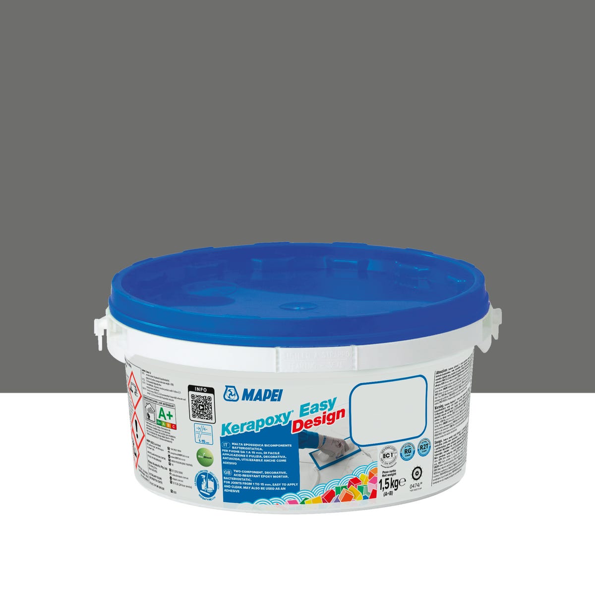 Fuga epoksydowa Kerapoxy Easy Design 119 londyński szary 1.5 kg Mapei