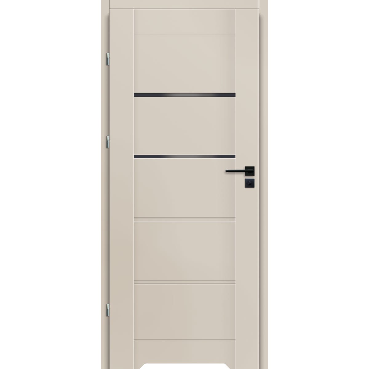 Drzwi wewnętrzne łazienkowe Vinci Nero Cashmere 80 lewe z podcięciem wentylacyjnym Voster