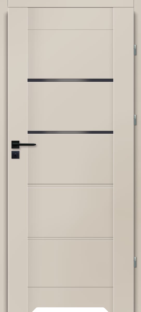 Drzwi wewnętrzne łazienkowe Vinci Nero Cashmere 80 prawe z podcięciem wentylacyjnym Voster